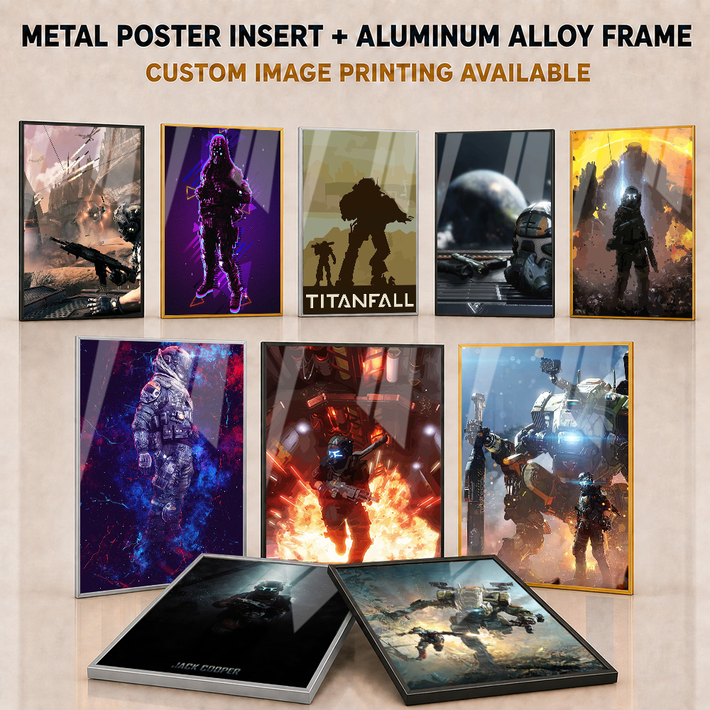 Video Gaming & Esports Usd Acc - Titanfall gerahmte Aluminium-Metallposter, personalisierte Wandkunst mit