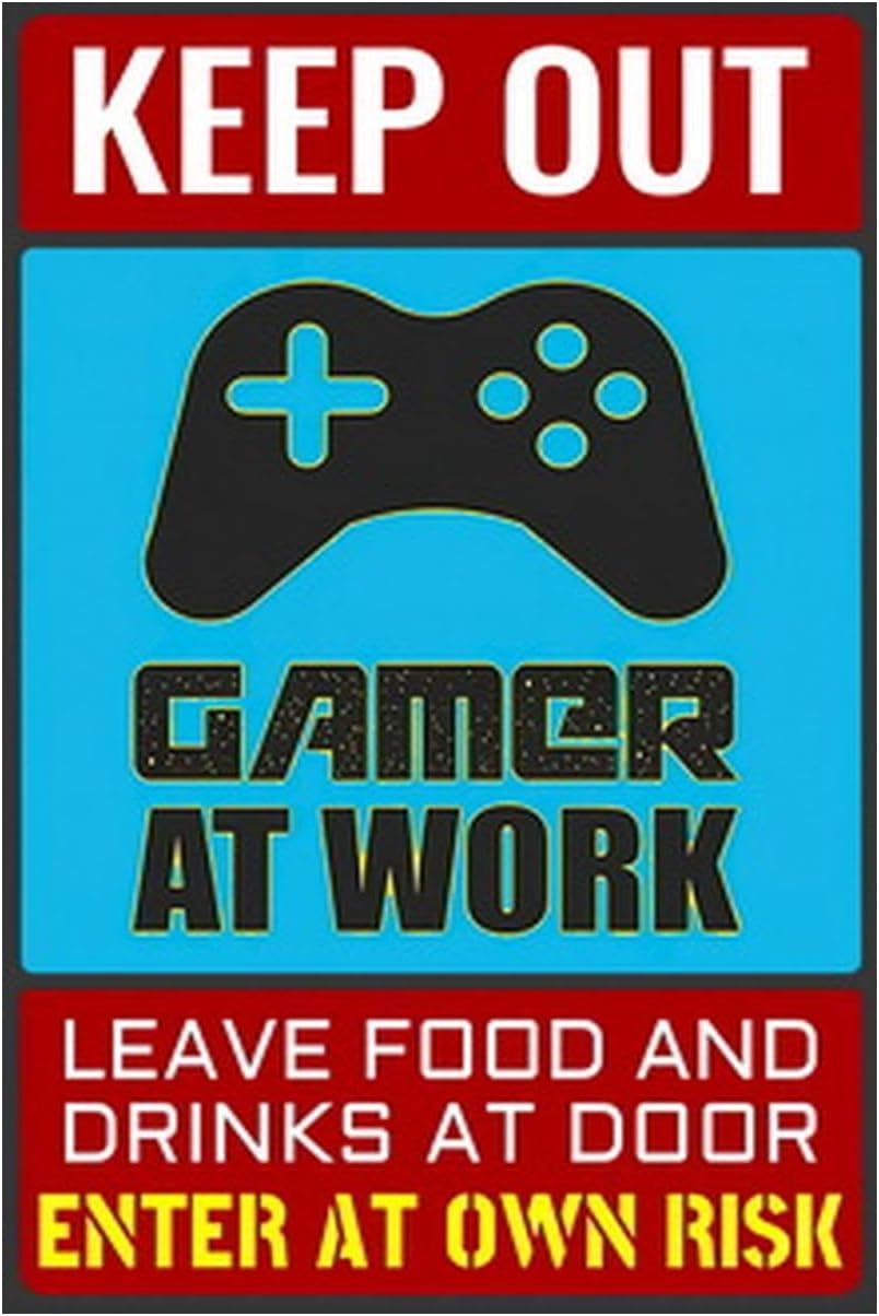 Video Gaming & Esports Usd Acc - Video-Metallschild, Gamer-Metallposter, Vintage-Wanddekoration, „Gamer nicht an